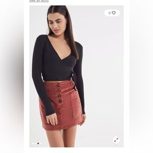 Urban Outfitters BDG Kendri Uncut Corduroy Mini Skirt